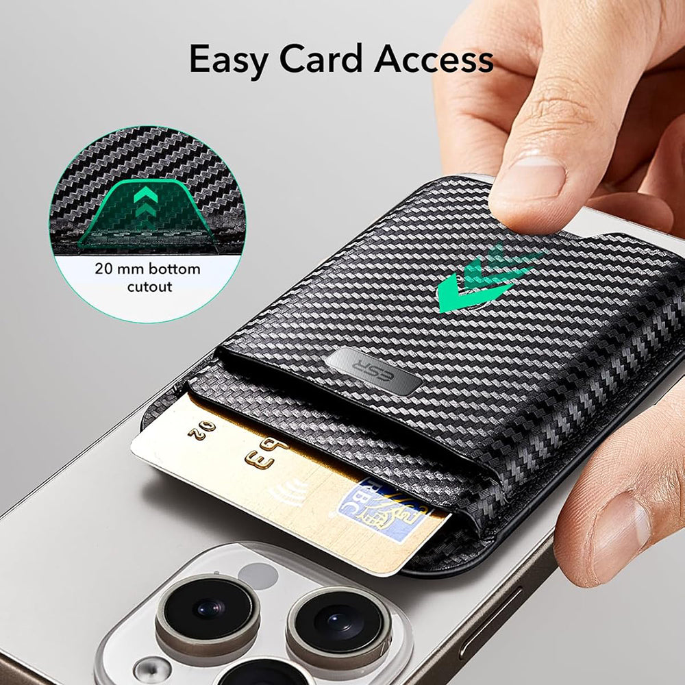 Magsafe Wallet, ESR, Classic Geo Carbon, Black