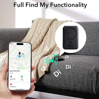 Портфейл MagSafe, ESR, Findy my Wallet, Черен