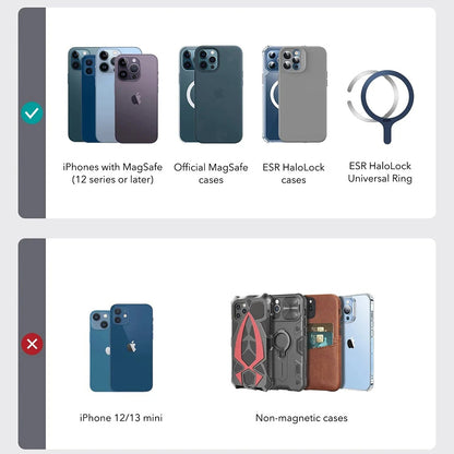 Portofel MagSafe, ESR, Findy my Wallet 3C, Черен