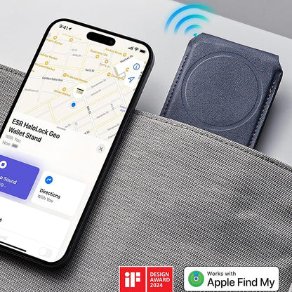 Портфейл Magsafe, ESR, Find my Wallet, Тъмносин