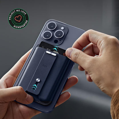 Портфейл Magsafe, ESR, Find my Wallet, Тъмносин