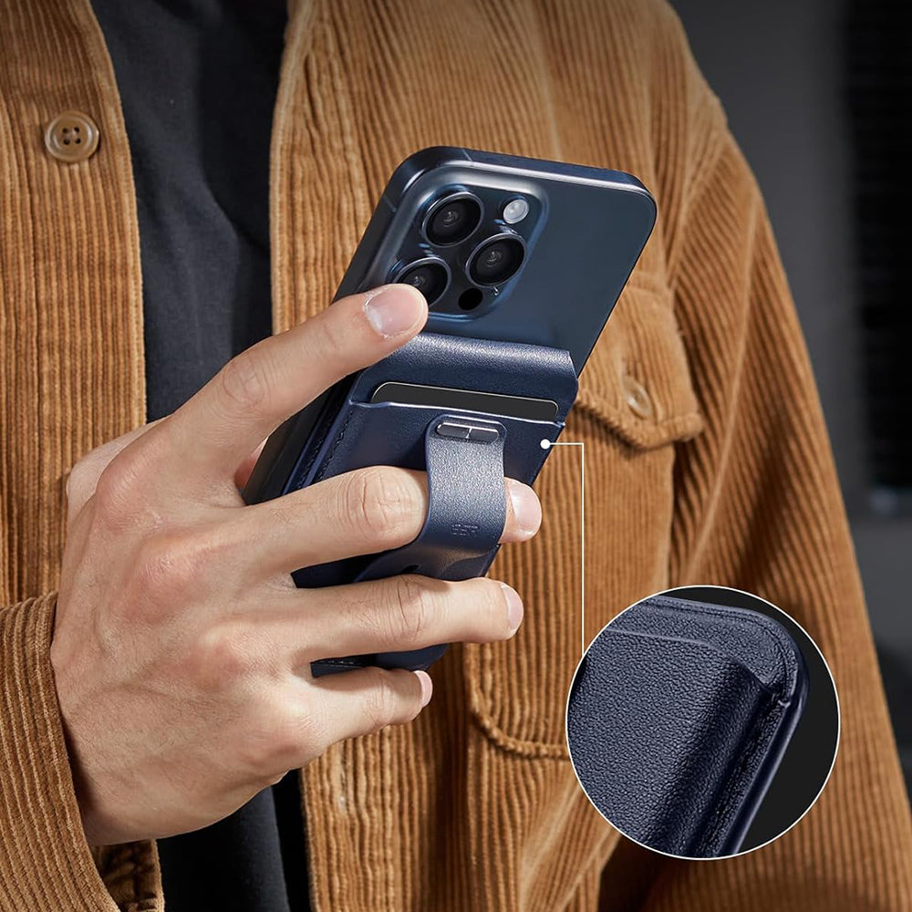 Портфейл Magsafe, ESR, Find my Wallet, Тъмносин