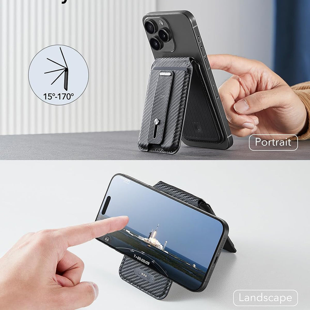 Портфейл Magsafe, ESR, Findy my Wallet Carbon, Черен