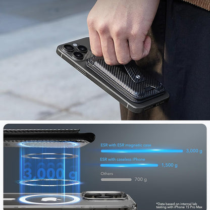 Портфейл Magsafe, ESR, Findy my Wallet Carbon, Черен