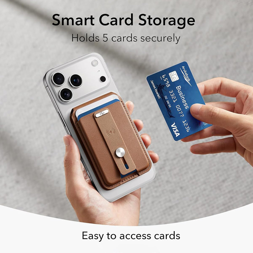 Portofel MagSafe, ESR, Findy my Wallet 5C, Кафяв