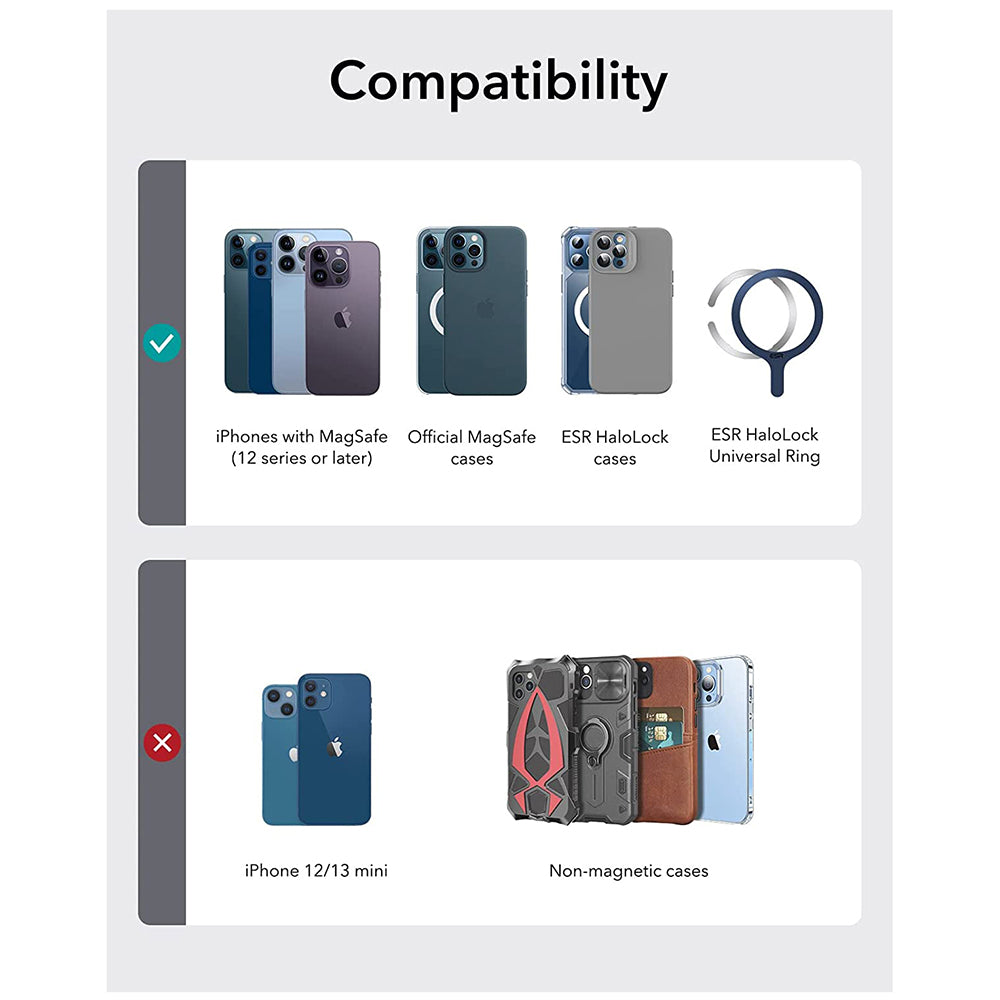 Портфейл Magsafe, ESR, Стойка, Кафяв