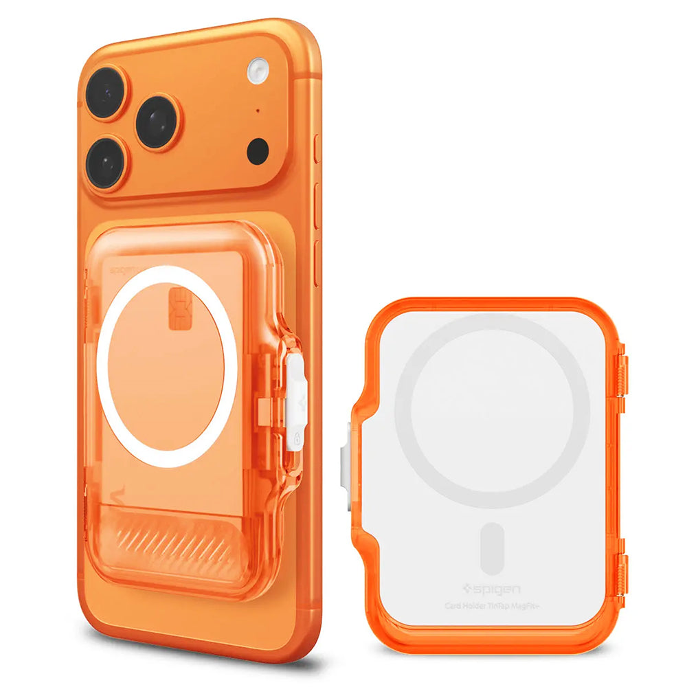 Портфейл MagSafe, Spigen, TinTap MagFit+, Сатенено оранжево AFA11381
