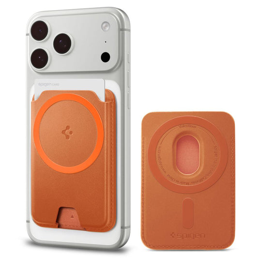 Портфейл MagSafe, Spigen, Valentinus MagFit+, Оранжев AFA11340