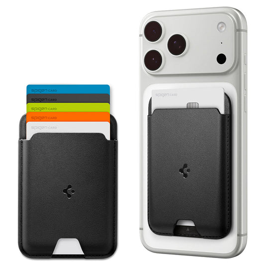 Портфейл MagSafe, Spigen, Valentinus MagFit, Черен AFA11337