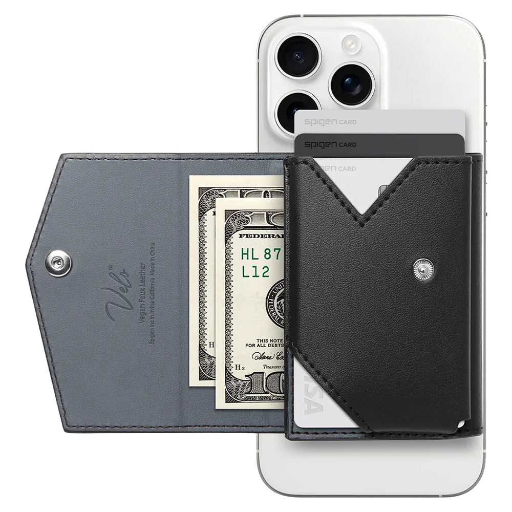 Портфейл Magsafe, Spigen, Valentinus Pro, Черен