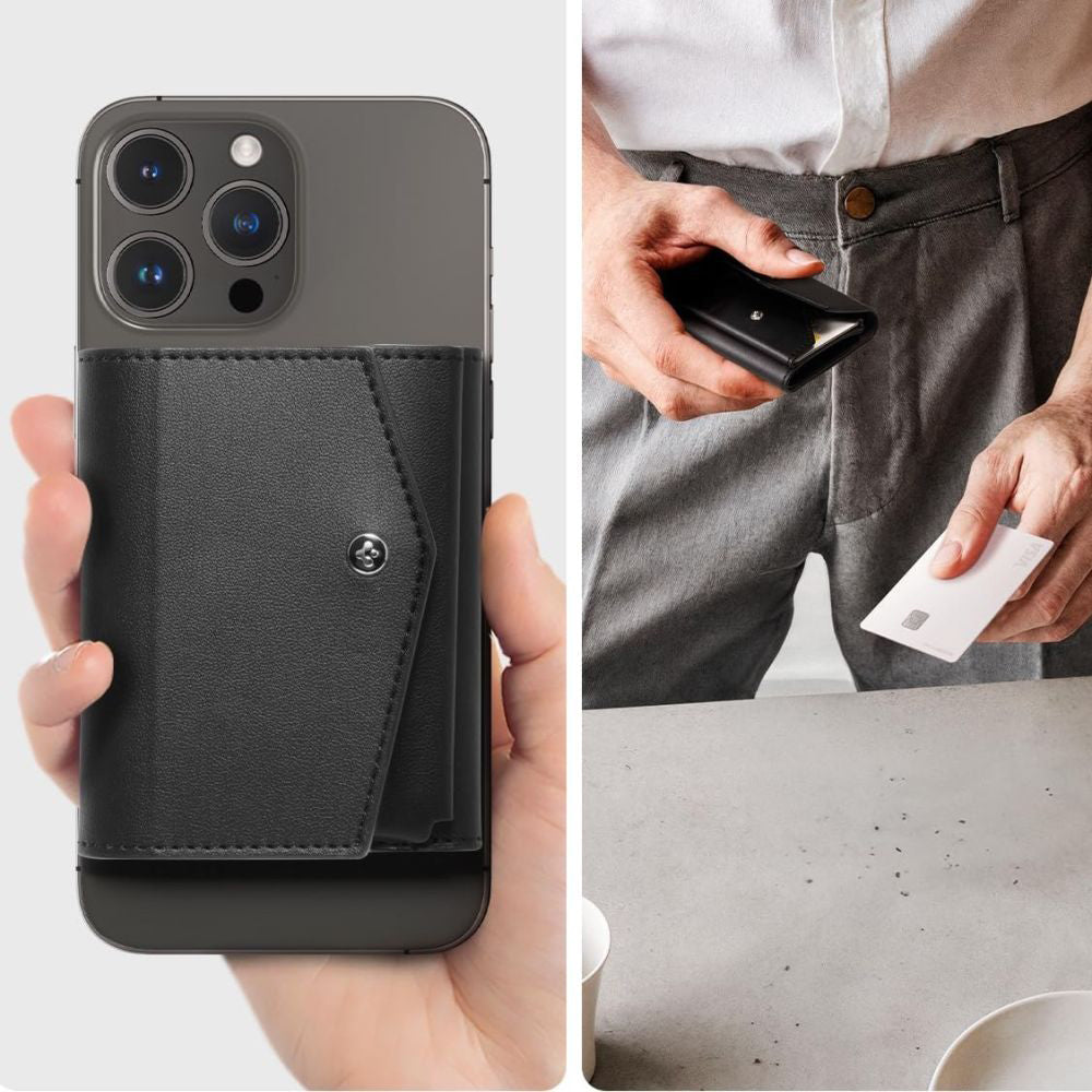 Портфейл Magsafe, Spigen, Valentinus Pro, Черен