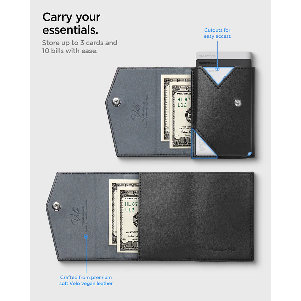 Портфейл Magsafe, Spigen, Valentinus Pro, Черен