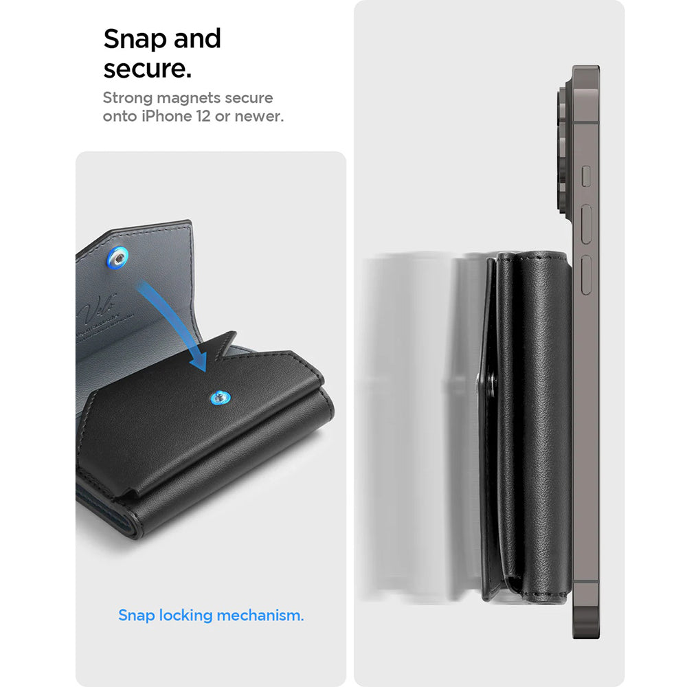 Портфейл Magsafe, Spigen, Valentinus Pro, Черен