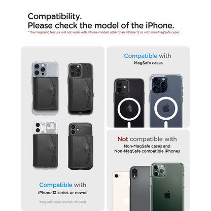 Портфейл Magsafe, Spigen, Valentinus Pro, Черен