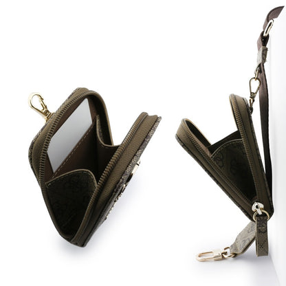 Guess 4G Metal Logo Wallet and Phone Lanyard, Brown