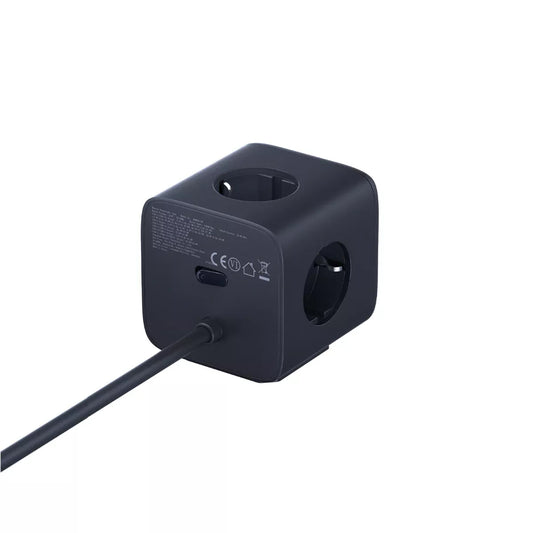 Удължител Baseus EnerFill FA11, 67W, 3.35A, 1 x USB-A - 2 x USB-C - 3 x Schuko, Черен E00082100123-00
