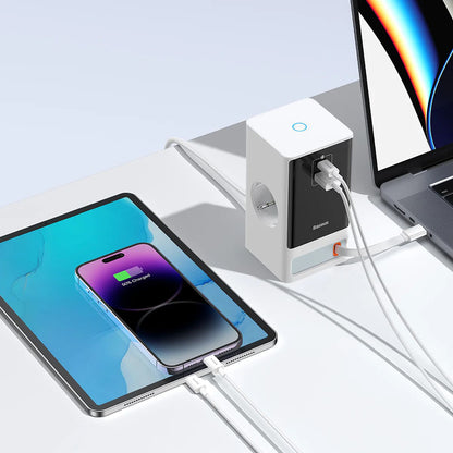 Baseus PowerCombo Extension, 1 x Schuko, White PSLR000602