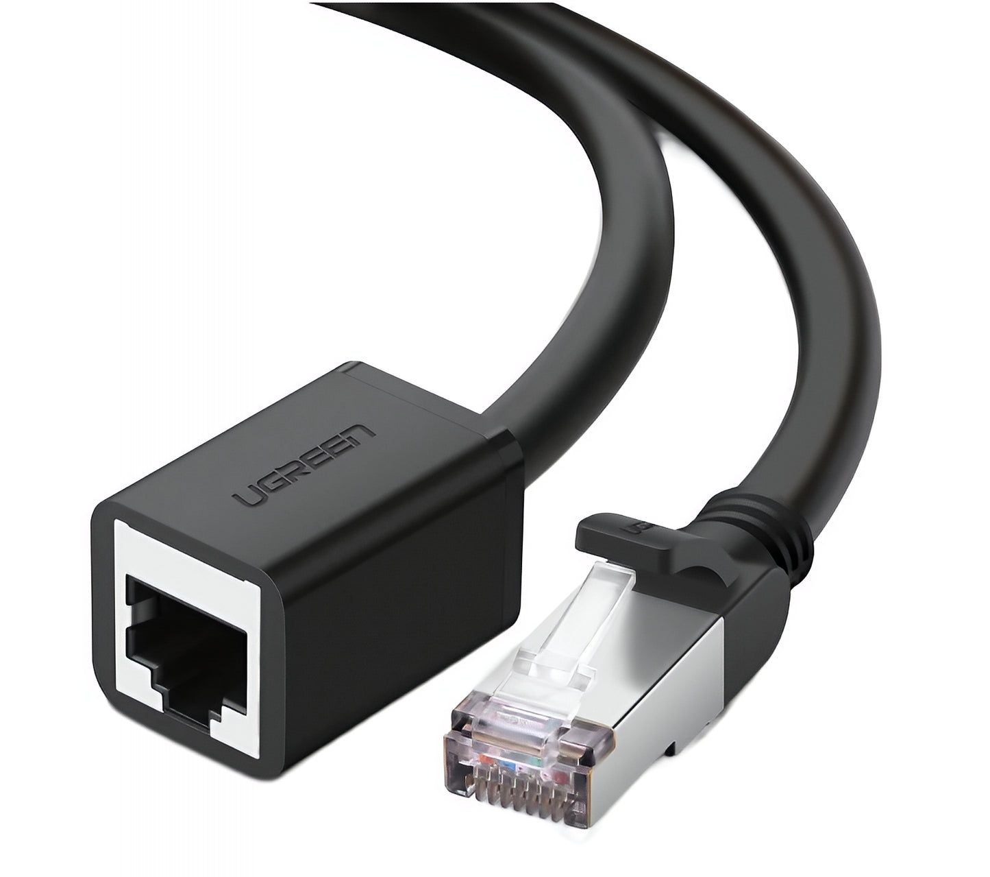 Удължителен мрежов кабел UGREEN NW112, RJ45 - RJ45, 2м, Черен