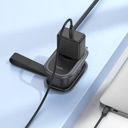 Мрежово зарядно устройство HOCO NS6, 2 x USB-A - 1 x USB-C - 1 x Schuko, черно