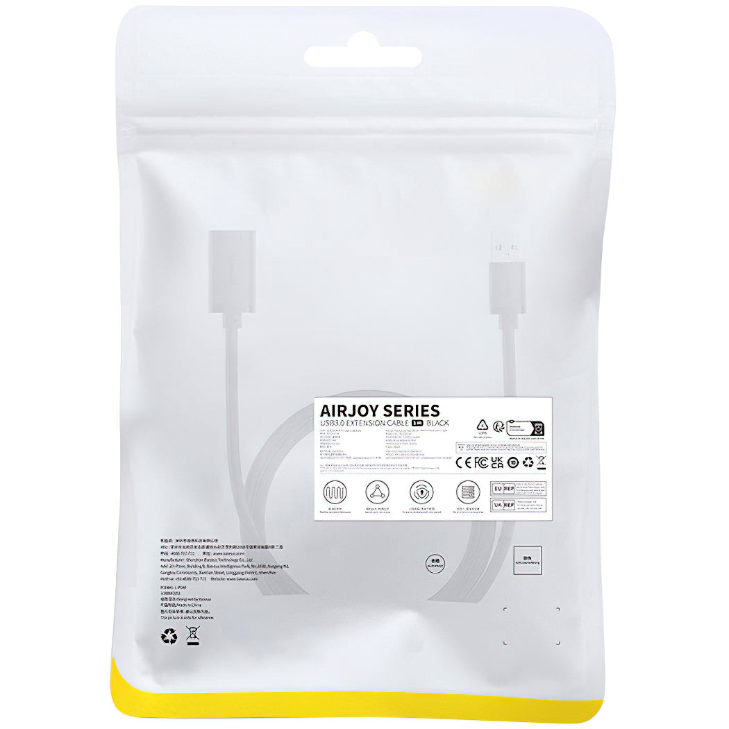 Baseus AirJoy Series USB 3.0 Extension, 1m, Black B00631103111-00