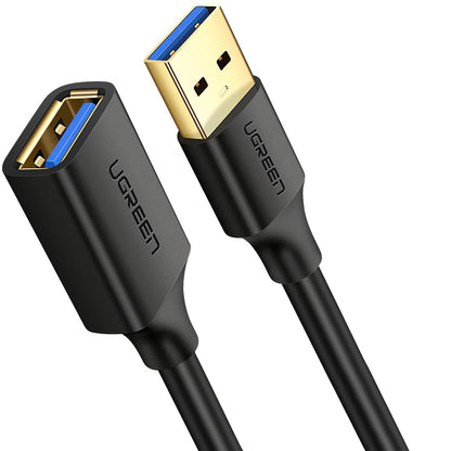 Удължител USB 3.0 UGREEN US129, 1m, Черен