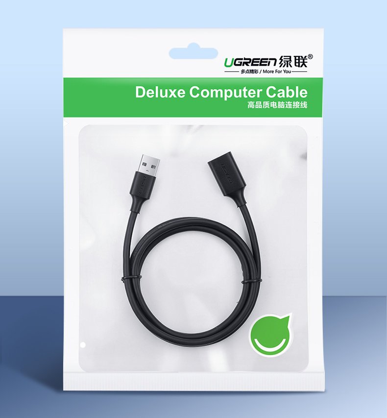 Удължител USB 3.0 UGREEN US129, 3m, Черен