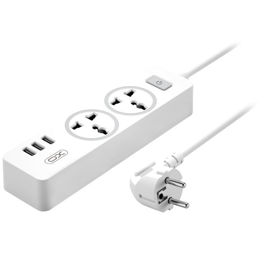 Удължител XO Design WL04, 3 x Контакт, Бял