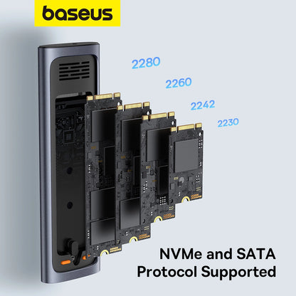 Baseus FlyJoy Series Rack за M.2 NVMe / M.2 SATA SSD, сив B0076060081111-00