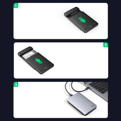 Стойка UGREEN CM300 за HDD / SSD SATA 2.5inch, USB 3.1, Сивa