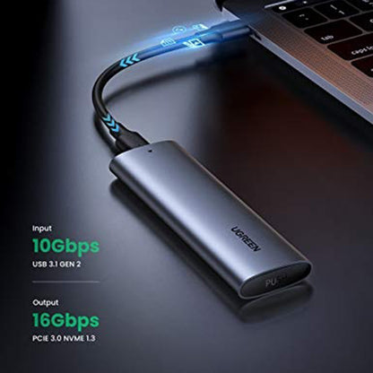 Стойка UGREEN CM400 (10902) за SSD M.2 NVMe, Сив