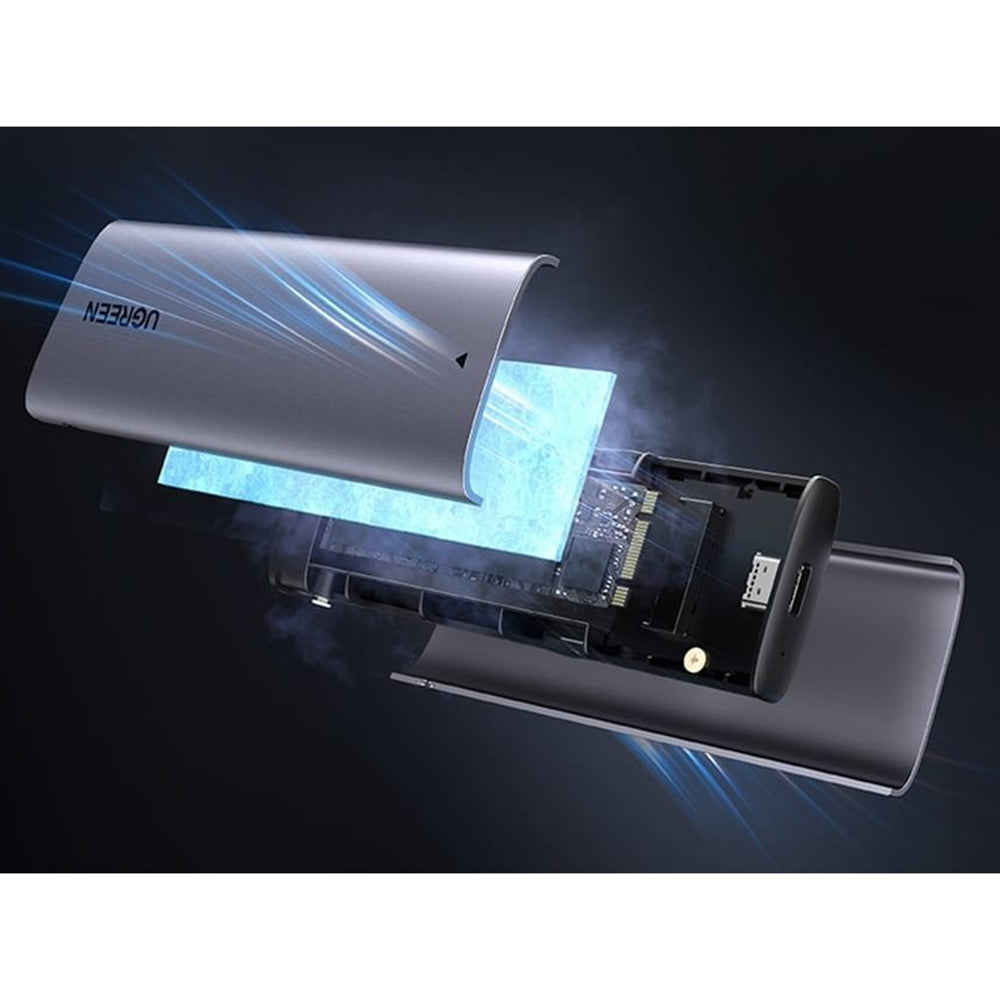 Rack UGREEN CM767 (15813) за SSD M.2 NVMe / NGFF, Сив