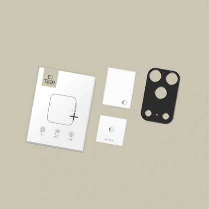 Рамка за защита на задната камера Tech-Protect Camalloy Fit+ за Apple iPhone 17 Pro Max, Алуминий, Черна