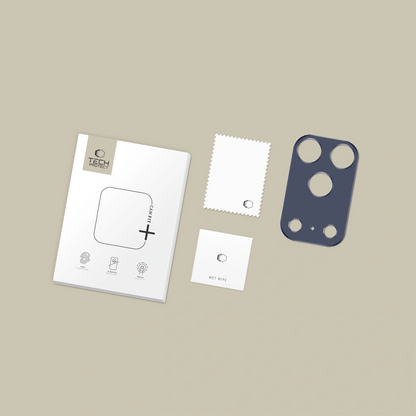 Рамка за защита на задната камера Tech-Protect Camalloy Fit+ за Apple iPhone 17 Pro Max, Алуминий, Тъмносиня