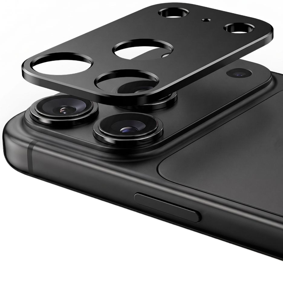Рамка за защита на задна камера Tech-Protect Camalloy Fit+ за Apple iPhone 18 Pro Max, алуминий, черна