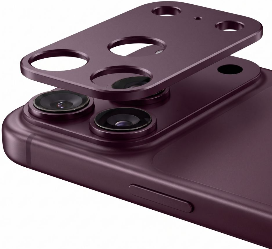 Защитна рамка за задната камера Tech-Protect Camalloy Fit+ за Apple iPhone 18 Pro, алуминий, бордо