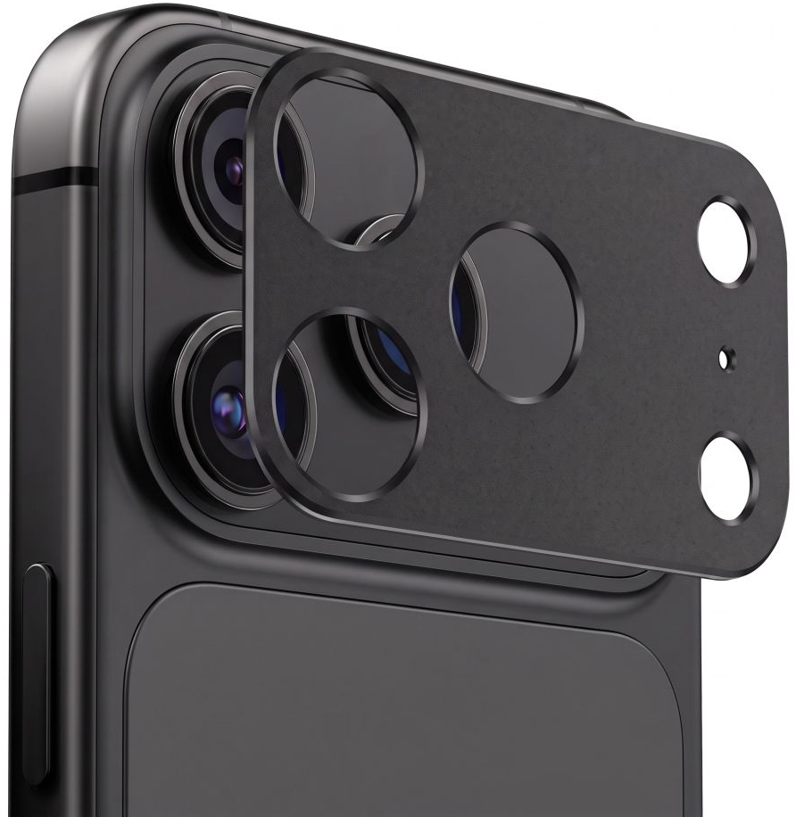 Рамка за защита на задна камера Tech-Protect Camalloy Fit+ за Apple iPhone 18 Pro Max, алуминий, черна