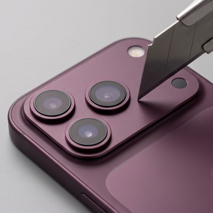 Защитна рамка за задната камера Tech-Protect Camalloy Fit+ за Apple iPhone 18 Pro, алуминий, бордо