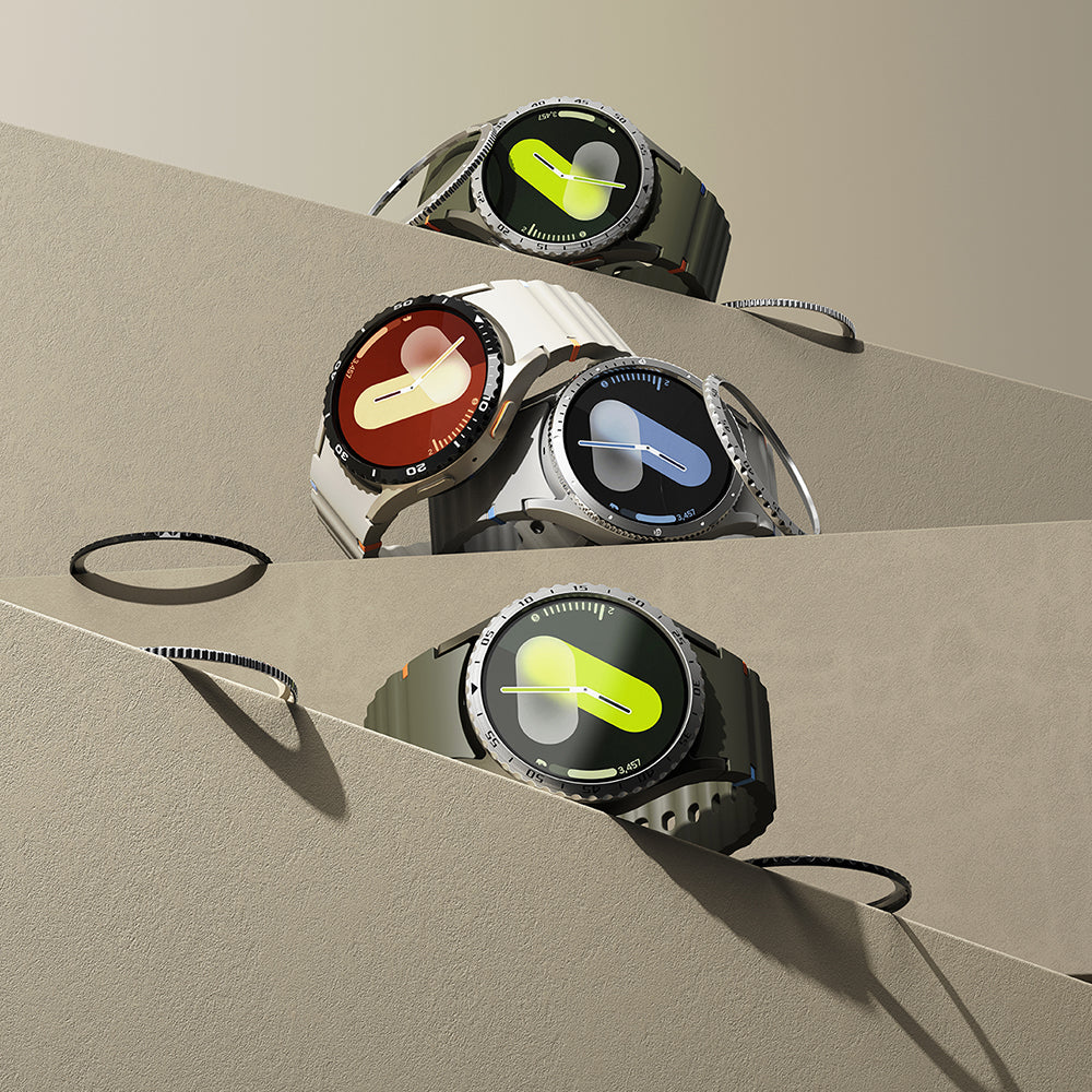 Рамка за защита Ringke Styling за Samsung Galaxy Watch7 40mm, Модел 5, Сребриста