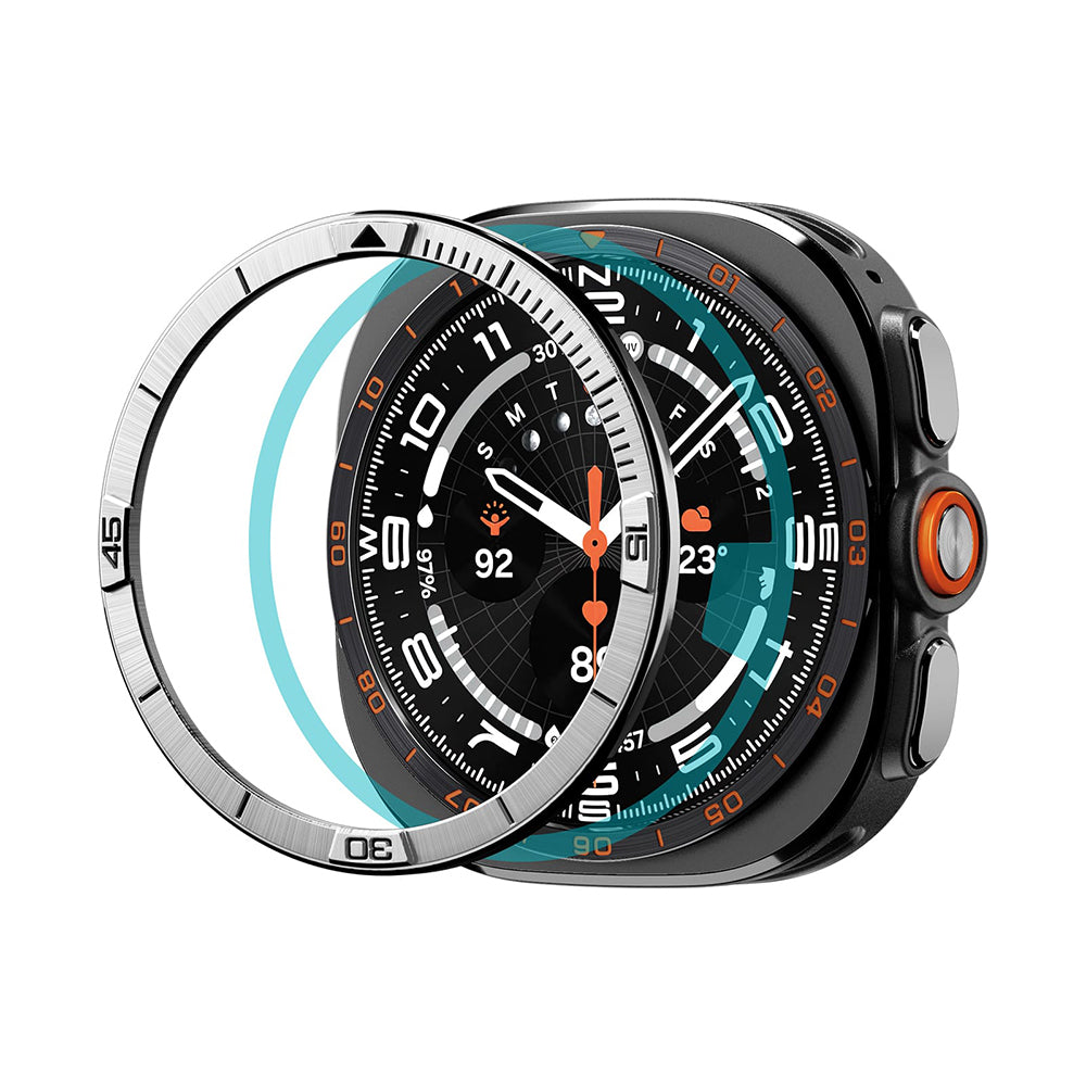 Рамка за защита Spigen Tune Pilot за Samsung Galaxy Watch Ultra2, сребриста ACS11616