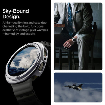 Рамка за защита Spigen Tune Pro Pilot за Samsung Galaxy Watch8 44mm, Сребриста