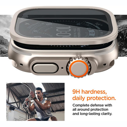 Защитна рамка Spigen Tune with Glass за Apple Watch Ultra Series, сребриста ACS11595