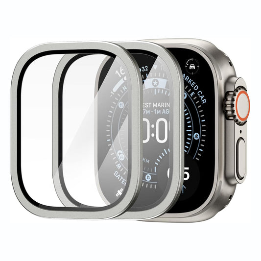 Защитна рамка Spigen Tune with Glass за Apple Watch Ultra Series, сребриста ACS11595