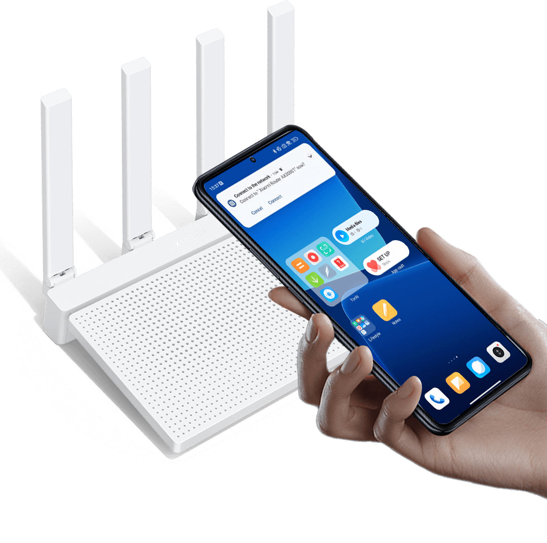 Безжичен маршрутизатор Xiaomi AX3000T, двулентов, Wi-Fi 6, бял DVB4423GL 