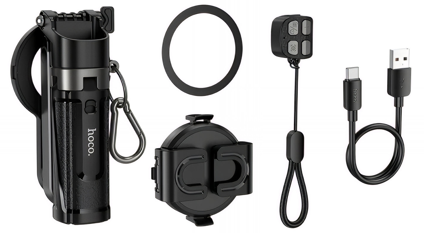 Селфи стик Bluetooth HOCO K27 Pro, Универсален, Черен