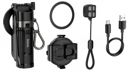 Селфи стик Bluetooth HOCO K27 Pro, Универсален, Черен