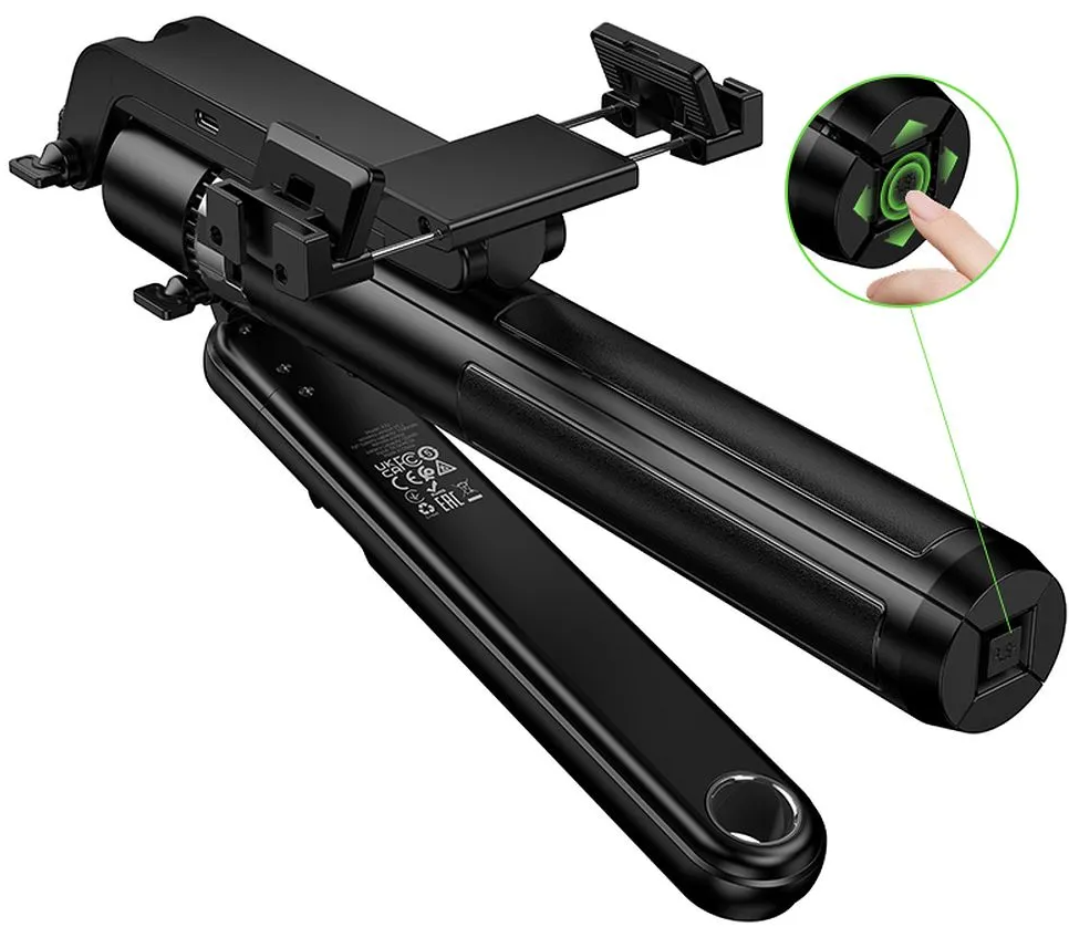 Селфи стик Bluetooth HOCO K32 Face Tracking, 4.5inch - 7inch, Черен