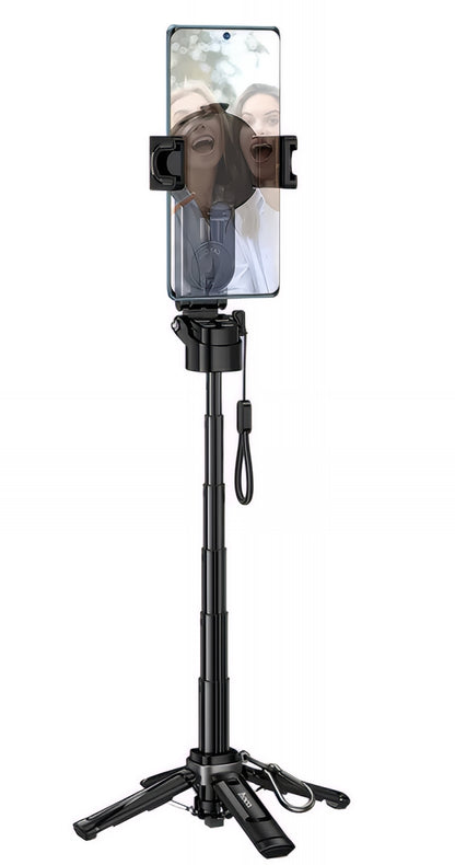 Селфи стик Bluetooth HOCO K27 Pro, Универсален, Черен