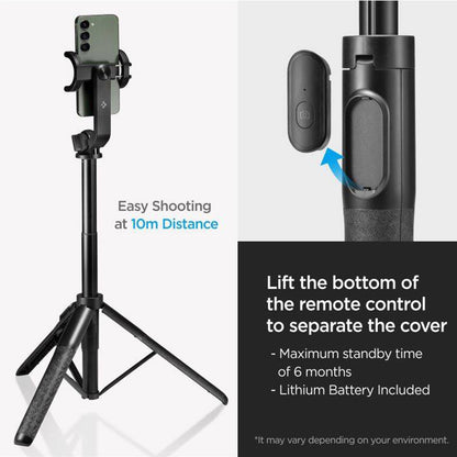 Selfie Stick Bluetooth Spigen S560W, Универсален, Черен