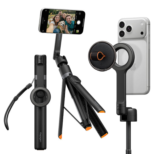 Селфи стик Bluetooth Spigen S582W, Универсален, Черен AMP11372