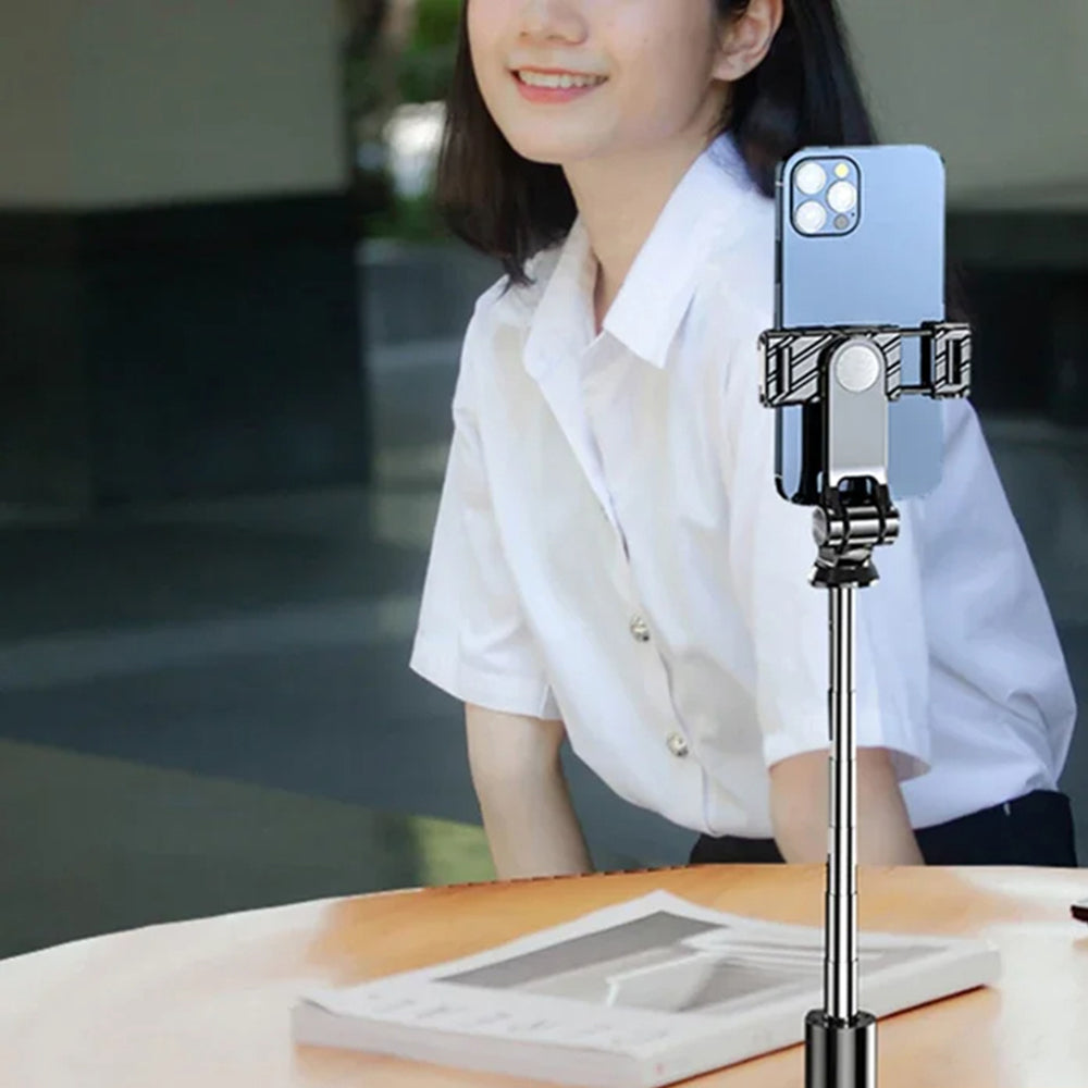 Selfie Stick Bluetooth Techsuit K03, Универсален, Черен